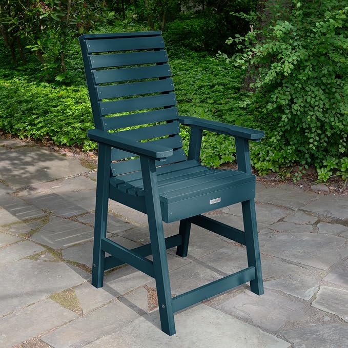highwood Weatherly 5 Piece Square Counter Height Outdoor Dining Set, Nantucket Blue