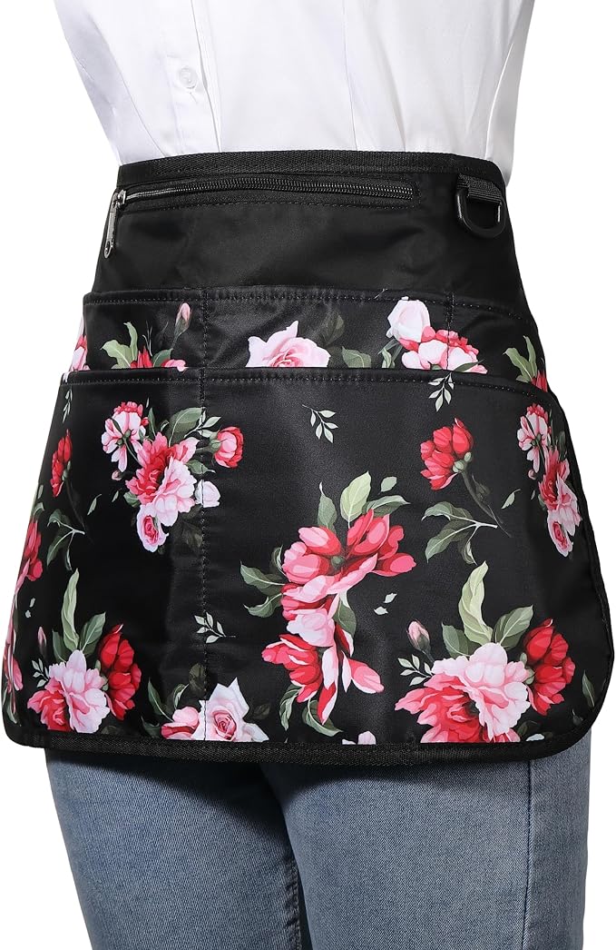 Bafelia Garden Apron for Women with 6 Pocket,Half Florist Apron