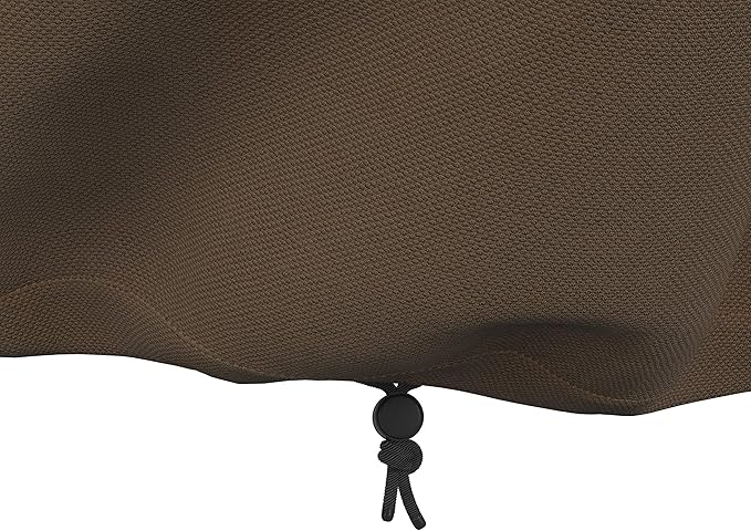 Amazon Basics Outdoor Patio Coffee Table Cover, Waterproof, UV Resistant, Weather Protection with Secure Straps, Beige/Tan, 48" x 28"