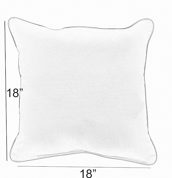 Sorra Home Trupedic x Sunbrella Indoor/Outdoor Corded Square Pillows, Set of 2, Canvas Forest Green