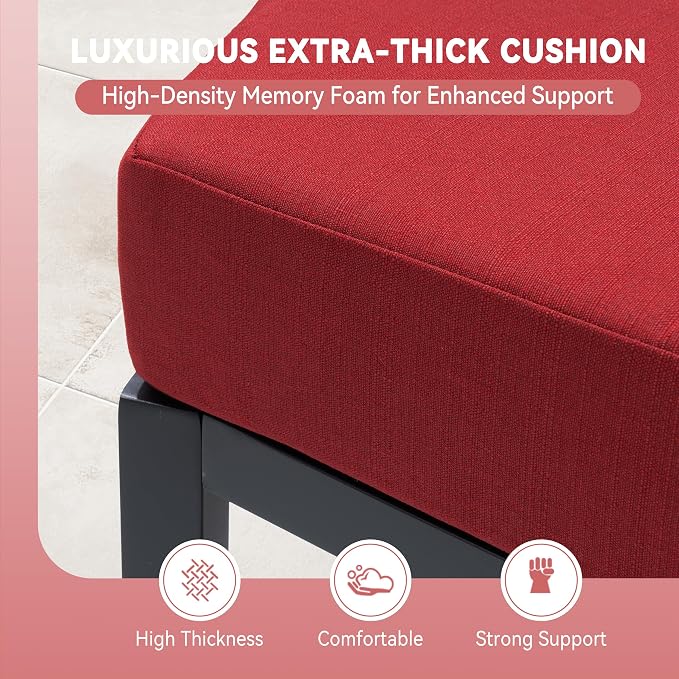 Crestlive Curved Patio Furniture Set, Modular Half Moon 8-Seater Sofa with Round Coffee Table, Aluminum Outdoor Sectional with 4.3" Cushions, All-Weather Couch for Backyard, Deck, Porch, Poolside