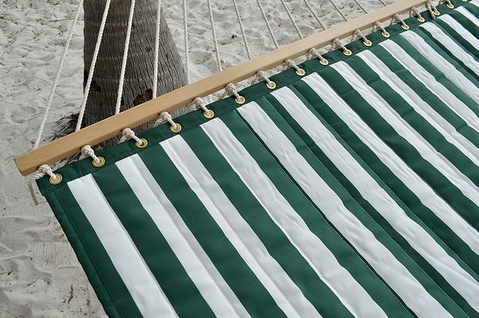 Quilted Hammock (Green Stripe)