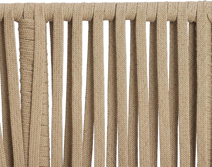 Christopher Knight Home Joan 7 Piece Patio Furniture Set with Slatted Coffee Table, Outdoor Sofa Set with Rope Back & Cushions, Acacia Wood Sectional Conversation Set, Beige+Cream+Light Teak