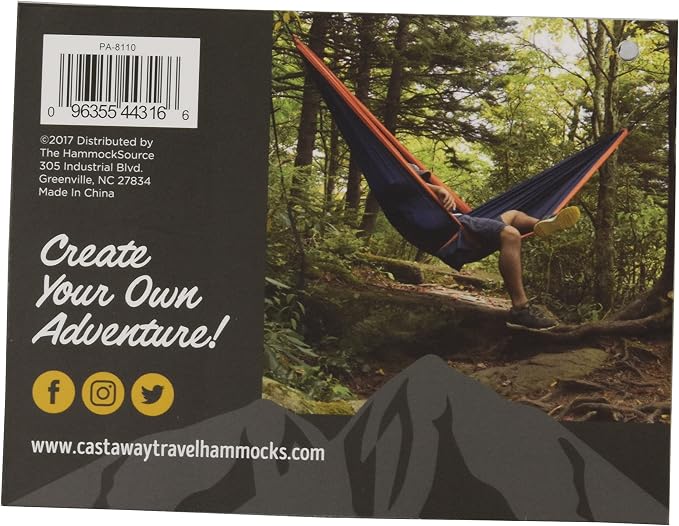 Double Travel Hammock, Red/White/Blue