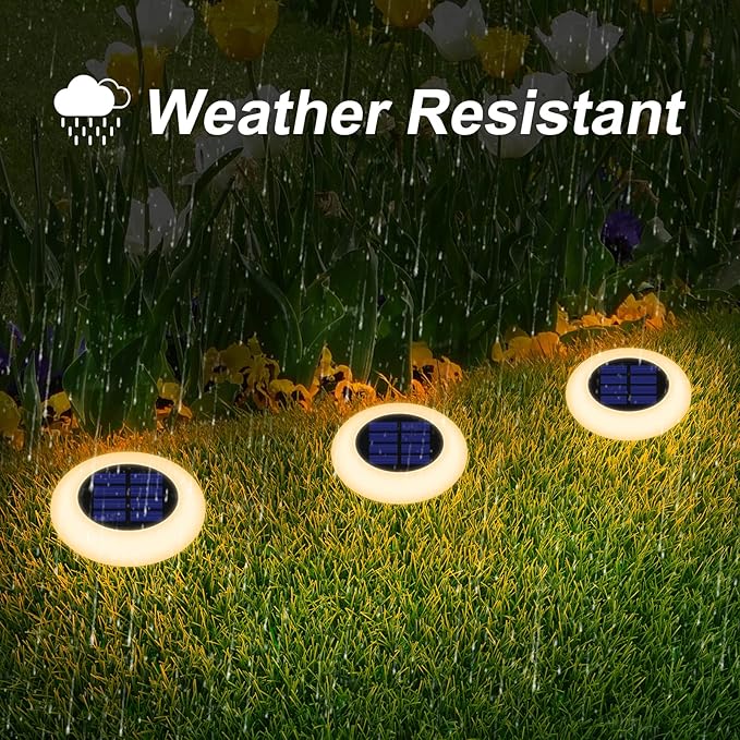 Lightonight Solar Lights Outdoor Color Changing, Colorful Solar Garden Lights for Outside, 2 Pack Multicolored Solar Pathway Lights Auto On/Off, Yard Lights for Lawn/Walkway/Driveway