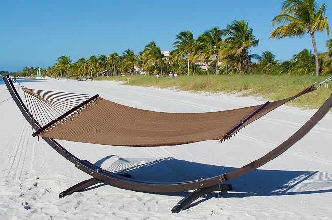 Double Caribbean Hammock - 48 inch - Soft Spun Polyester - Mocha