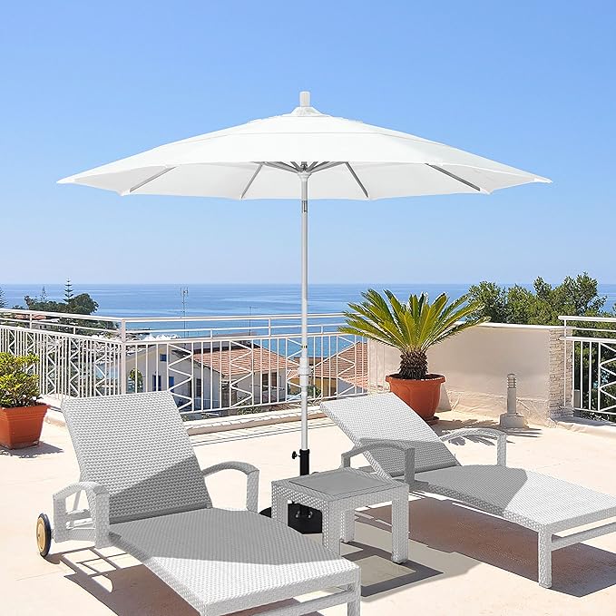 California Umbrella 11' Rd Tahoe Series Aluminum Patio Umbrella, Crank Lift, Collar Tilt, Bronze Finish