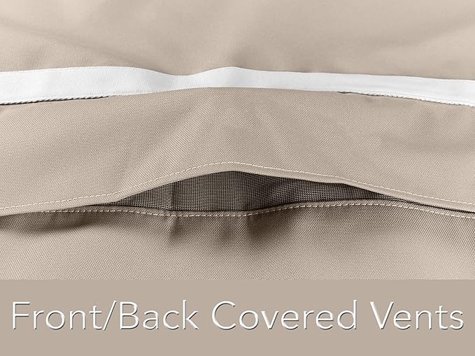 Covermates Round Dining Table/Chair Set Cover - Premium Polyester, Weather Resistant, Drawcord Hem, Patio Table Covers, 54DIAMETER x 25H, Clay