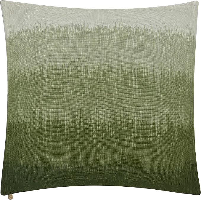 Fab Habitat Indoor/Outdoor Throw Pillow Made from Recycled Polyester Yarn - Double Sided, Stain Resistant, Machine Washable - Patio, Porch, Living Room - Watercolor Gradient - Green (20" x 20")