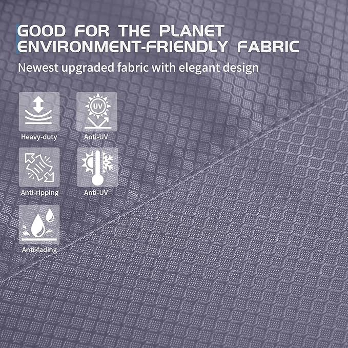 Outdoor Furniture Covers, Rectangular patio table cover, Waterproof for Outdoor patio set cover, Dining table cover, 160" L x 90" W x 36" H Grey