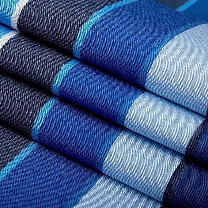 RSH DECOR: Sunbrella Square Throw Pillows Set of 4 | 20" x 20" | Water and Fade-Resistant Performance Fabric | Outdoor Pillow Covers with Down-Alternative Inserts | Milano Cobalt