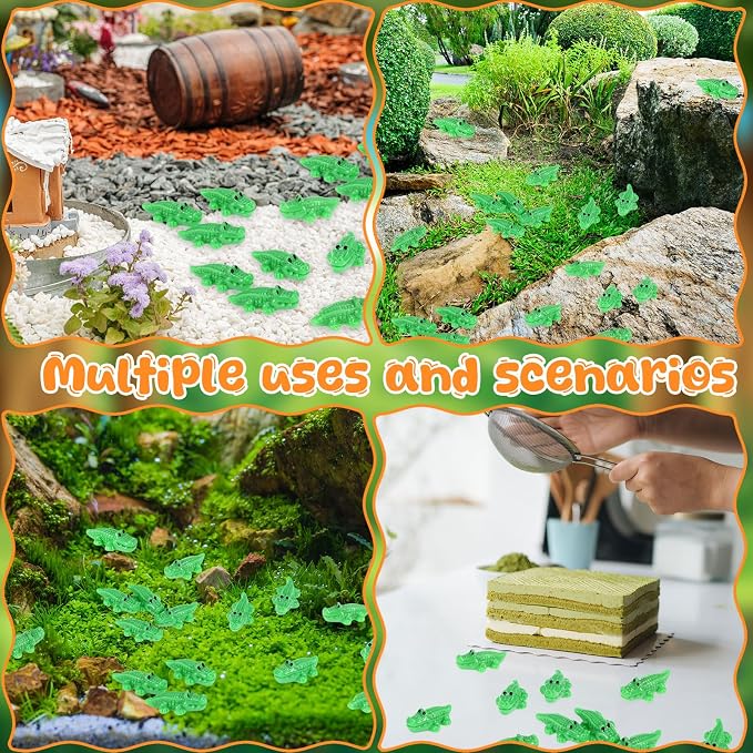 Geelin 100 Pcs Mini Alligator Figurines Bulk Mini Resin Crocodiles Figurines Small Alligator Figure Resin Tiny Animals for Landscape Aquarium Garden Desktop (Classic)