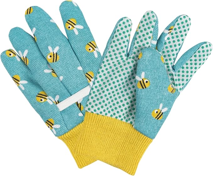 PROMEDIX P Kids Garden Gloves 3-6 Years Old Children Gardening Gloves, 2- Pair Pack, Blue&Pink