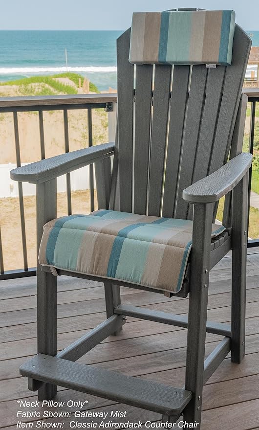 DuraWeather Poly Sunbrella® Fabric Water Repellent All-Weather Pillow with Velcro Ties (Gateway Mist (#58039-0000))