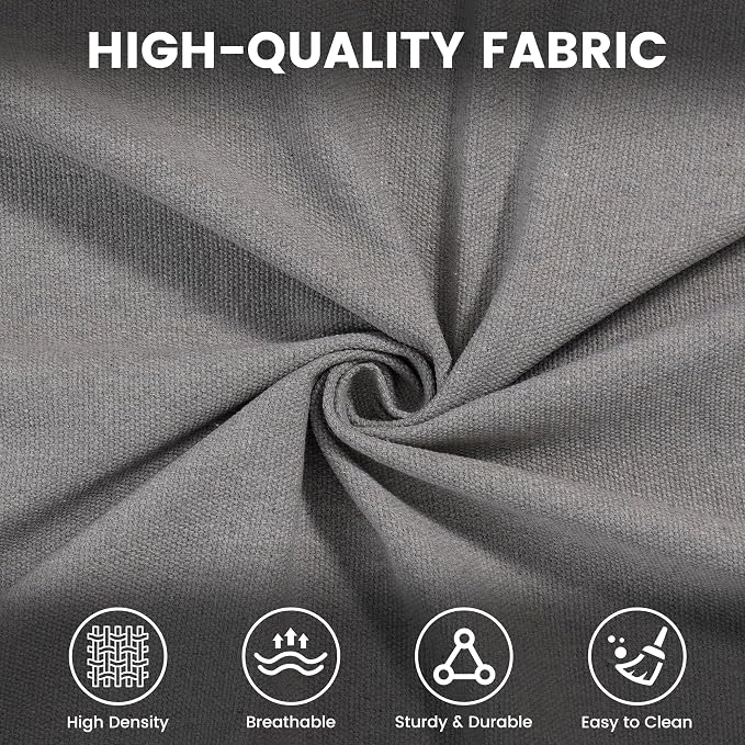 Lazy Daze Hammocks Cotton Fabric Double Hammock with 55" Spreader Bar, Portable Camping Hammock with Carrying Bag & Tree Straps for Patio, Backyard, Balcony, 450lbs Capacity, Dark Gray
