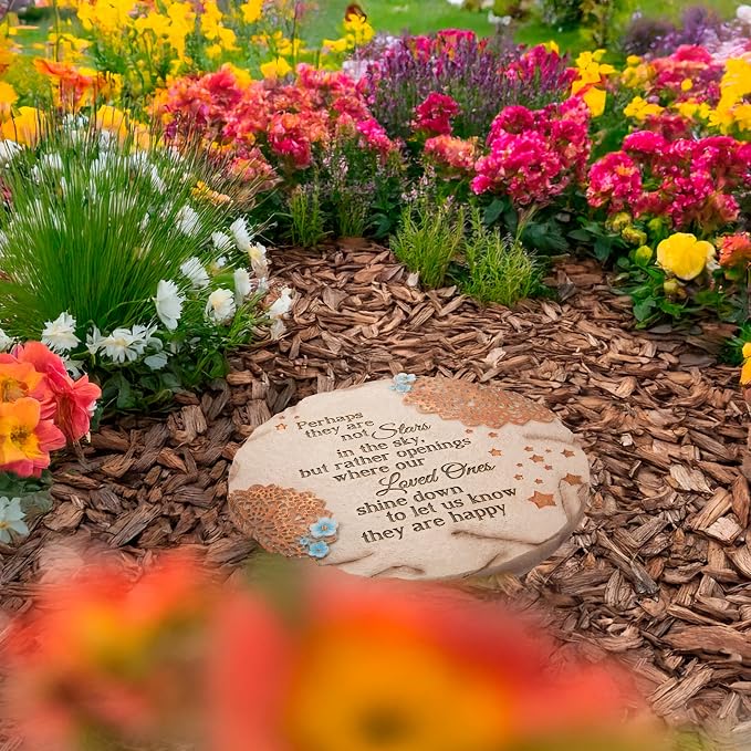 Pavilion Gift Company - Stars in the Sky - Garden Stone Bereavement Grief Loss Memorial Remembrance Loved Ones Home Garden Decor Keepsake