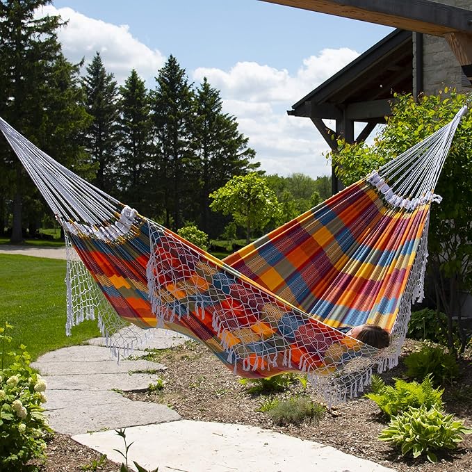 Vivere Authentic Brazilian Cotton Hammock - 450 lb Capacity