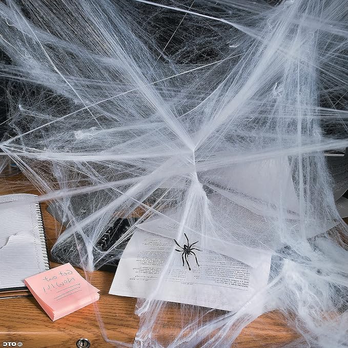 300 Sqft Halloween Spider Web Decorations, with 10 Glow and 10 Black Fake Spiders, Halloween Decorations Outdoor Large Stretch Spider Web Cobwebs Indoor (300 sqft Web+20 Spider)