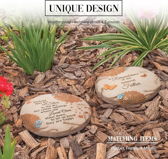 Pavilion Gift Company - Stars in the Sky - Garden Stone Bereavement Grief Loss Memorial Remembrance Loved Ones Home Garden Decor Keepsake