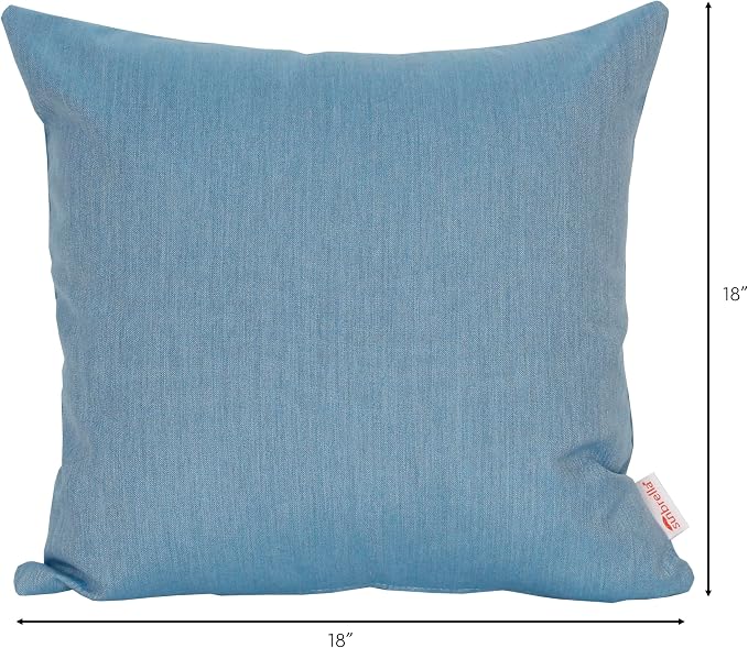 Outdoor/Indoor Sunbrella Throw Pillows Square Set of 2 Pieces 18 inch x 18 inch Cast Horizon - Cover Only, Insert Not Included