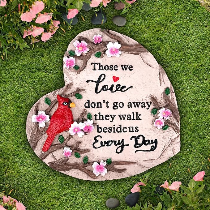 Sympathy Gifts for Loss of Loved One, Memorial Garden Stones in Memory of Loved One Gifts, Bereavement Condolence Memorial Gifts for Garden, Outside, or Home Decor (6 inch)