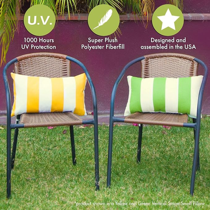 Majestic Home Goods Black Chevron Indoor / Outdoor Small Throw Pillow 20" L x 5" W x 12" H