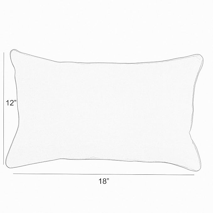 Sorra Home Outdoor Sunbrella Pillow Set, 12 in x 18 in, Pumice