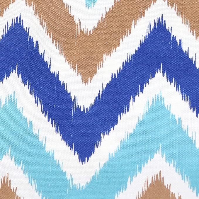 Sunnydaze Indoor and Outdoor Decorative Throw Pillows Set of 2 with Zipper Closures and Inserts - 17-Inch Square Patio Furniture Accents - Weather-Resistant Polyester - Chevron Bliss