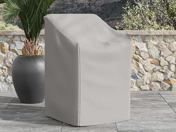 Covermates Ultima Outdoor Chair Cover – All-Weather Water & Rip-Resistant Patio Furniture Protection Heavy-Duty 600D Polyester, Mesh Vents, Buckle Straps & Drawcord, 35W x 40D x 37H, Ripstop Grey