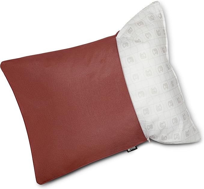 Classic Accessories Montlake FadeSafe Indoor/Outdoor Accent Pillows, 20 x 20 x 8 Inch, 2 Pack, Heather Henna