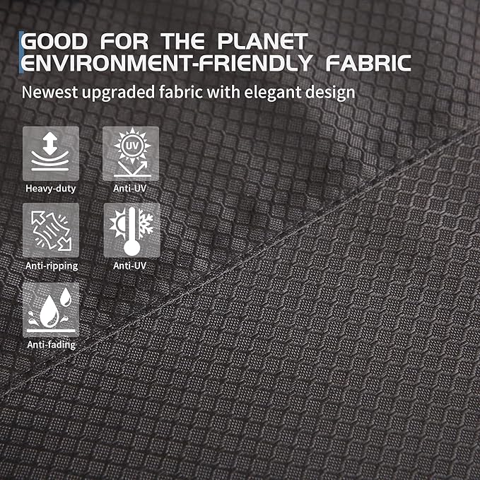 Outdoor Loveseat Cover,Waterproof for Outdoor Couch Cover, Outdoor Sofa Covers, Patio Furniture Covers, Patio Furniture Set, 58" W x 35" D x 35" H Black