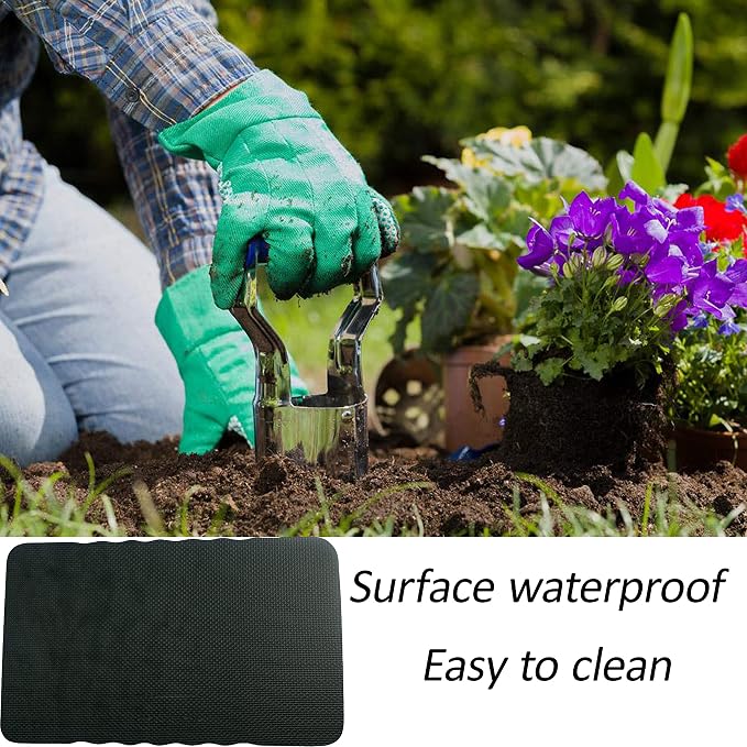 2pcs Premium Thick Kneeling Pad，Knee Pads for Gardening 18x11 Inch Gardening Tools Outdoor Cushions,Gardening Gifts for Women&Baby Bath Essentials (EVA-Soft, Black)