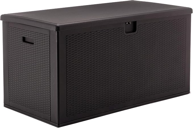 BTExpert Set of 2, 150 Gallon Extra Large Deck Box Outdoor Storage Container for Patio Furniture Cushions Garden Tools Pool Supplies Sports Equipment Waterproof Lockable Steel Rod Metal insert