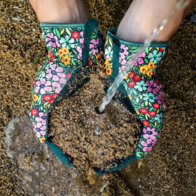 Trifabricy Gardening Gloves for Women, Breathable Leather Garden Gloves with Grip, Thorn-Proof Puncture-Resistant Work Gloves