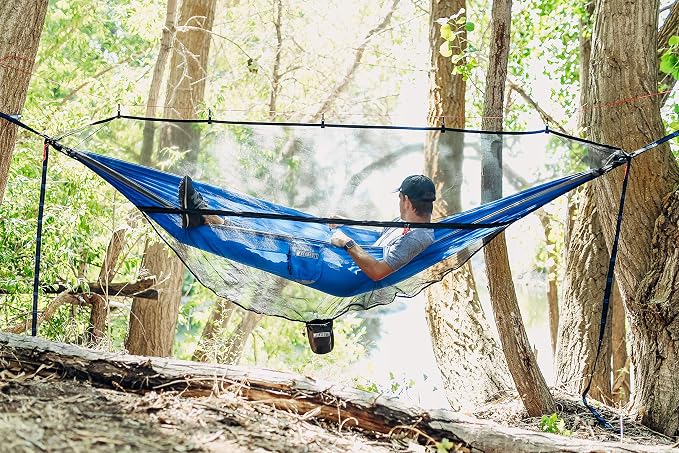 Bear Butt Hammock Bug Net - Exclusive Polyester Mesh for 360 Protection - Dual Sided Diagonal Zipper For Easy Access - Start Up Company