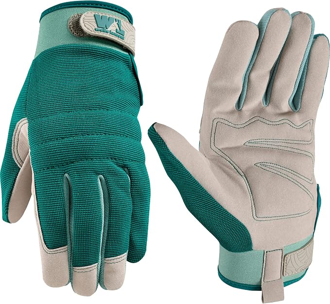 Wells Lamont Women's Synthetic Hybrid Work Gloves, Comfort Closure, Small