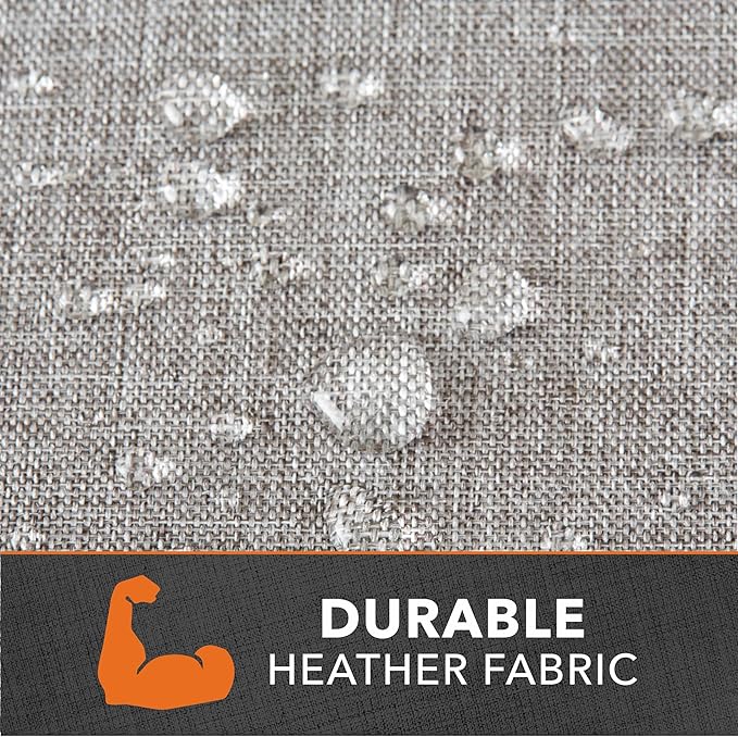 Modern Leisure Garrison Patio Loveseat Cover - Weather-Resistant Fabric - Outdoor Furniture Protection Perfect for Patio, Deck, and Porch - 55" L x 33" W x 38" H - Granite