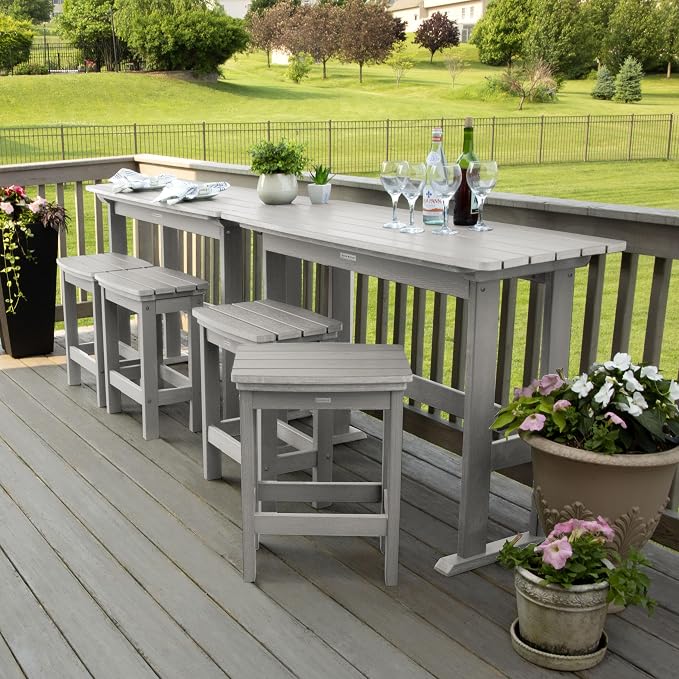 highwood Lehigh 6pc Counter Height Balcony Dining Set, Harbor Gray