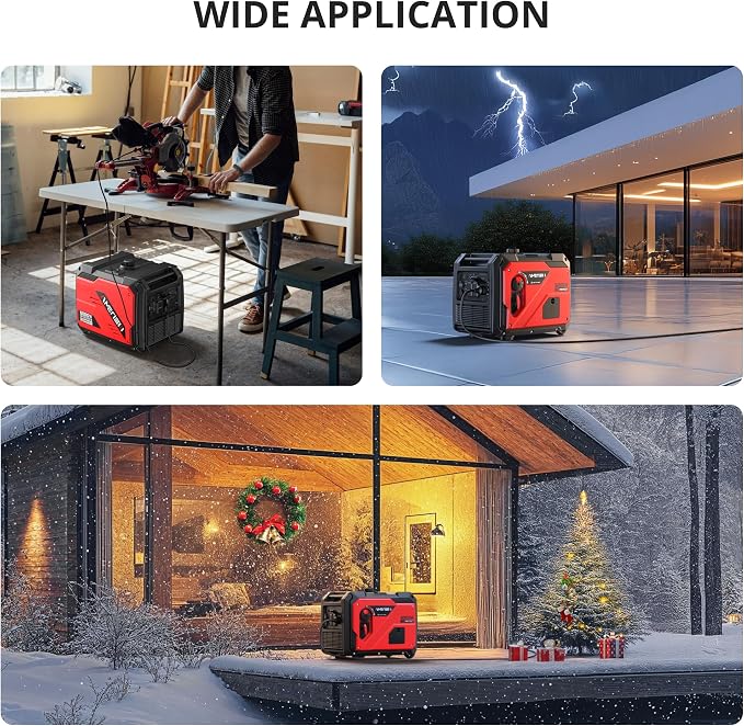 AMERISUN 5000W Super Quiet Inverter Generator – CO Sensor, RV Ready 30A Outlet, Wheels & Handle Kit, Parallel Capable for Home Backup, Camping, and Emergencies, EPA Approved