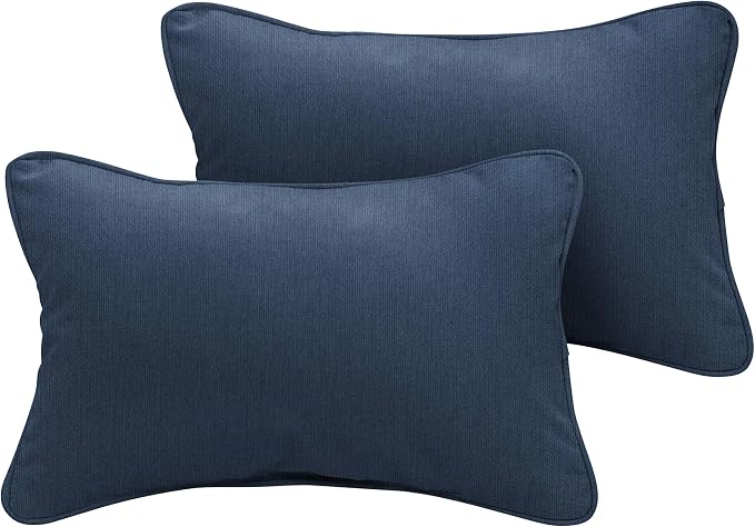 Mozaic Company AMZ303701SP Sunbrella Spectrum Indigo Outdoor Pillow Set, 13 x 20