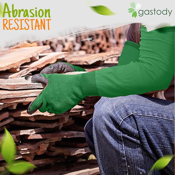 Long Sleeve Gardening Gloves for Women & Men, Long Cuff Garden Gloves | Multipurpose heavy-duty design for outdoor & indoor use; extended cuff shields forearms from thorns, scratches & dirt