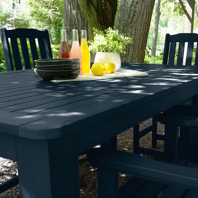 Highwood AD-ST7LH2CO4BA-FBE Lehigh 7pc Rectangular Counter Height Dining Set 72" x 42", Federal Blue