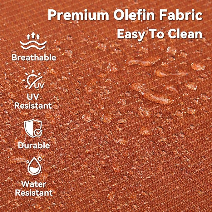 6 Piece Outdoor Wicker Patio Furniture Set, Outdoor Swivel Rocker Patio Chairs Set with Thickened Olefin Cushions, High Back and Deep Seating, Hand-Woven PE Rattan for Porch, Deck