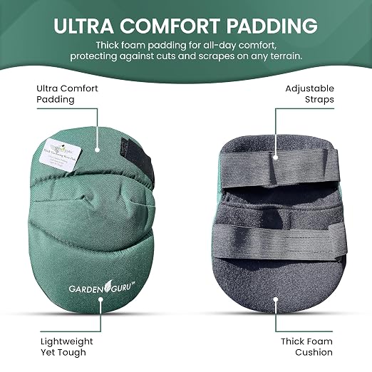 GARDEN GURU Cushioned Gardening Knee Pads with Adjustable Straps - Soft Inner Liner, Ultra Comfort Padding, Garden Kneelers for Yard Work, Household Chores, Roofing, and More - 1 Case (48 Pairs)