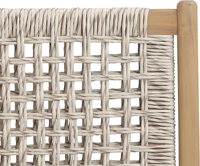 Christopher Knight Home Della Acacia Wood Dining Table Set for 6, 6 Piece Outdoor Dining Set with 70.75" Dinner Table, Bench and Armless Chairs, Patio Furniture Set for Dinner, Light Teak+Light Grey