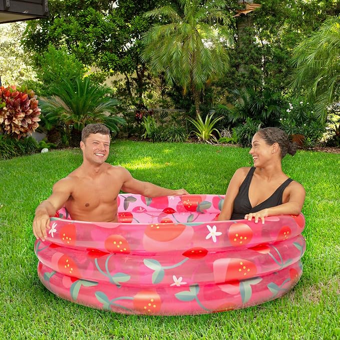 POOLCANDY Inflatable Sunning Pool Strawberries & Cherries