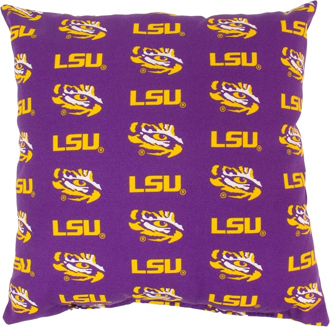 College Covers LSU Tigers Outdoor Decorative Pillow Pair-(2) 16" x 16" Pillows