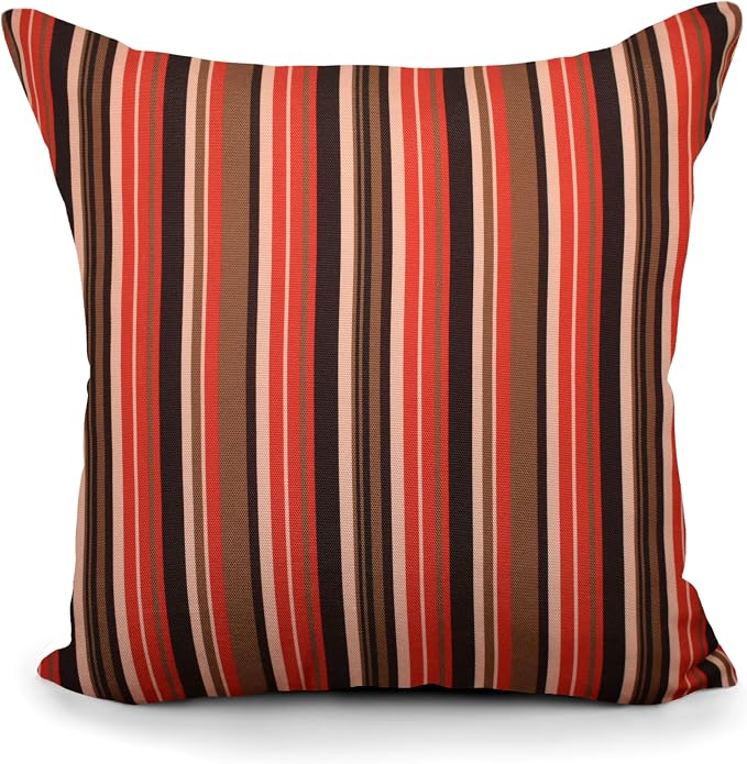 COZY TRENDS Decorative Indoor Outdoor Waterproof Throw Pillows with Inserts - Stylish Comfort for Your Patio Furniture, Garden Chairs, or Indoor Décor 18x18 Inches | Set of 2 (Red)