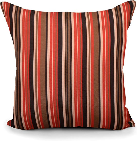 COZY TRENDS Decorative Indoor Outdoor Waterproof Throw Pillows with Inserts - Stylish Comfort for Your Patio Furniture, Garden Chairs, or Indoor Décor 18x18 Inches | Set of 2 (Red)