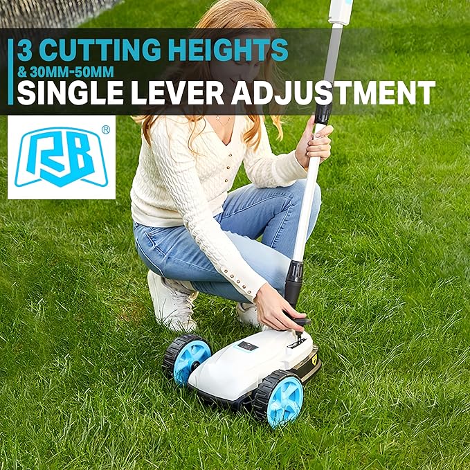 RB 40V 9" Cordless Lawn Mower with Charger & 2Ah Battery × 2